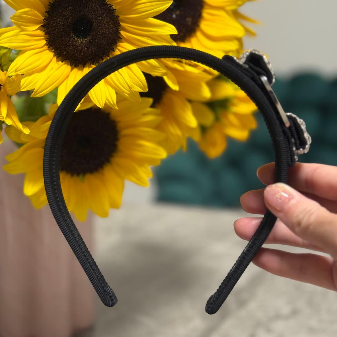 Ferragamo ヴァラリボン ラインストーン カチューシャ