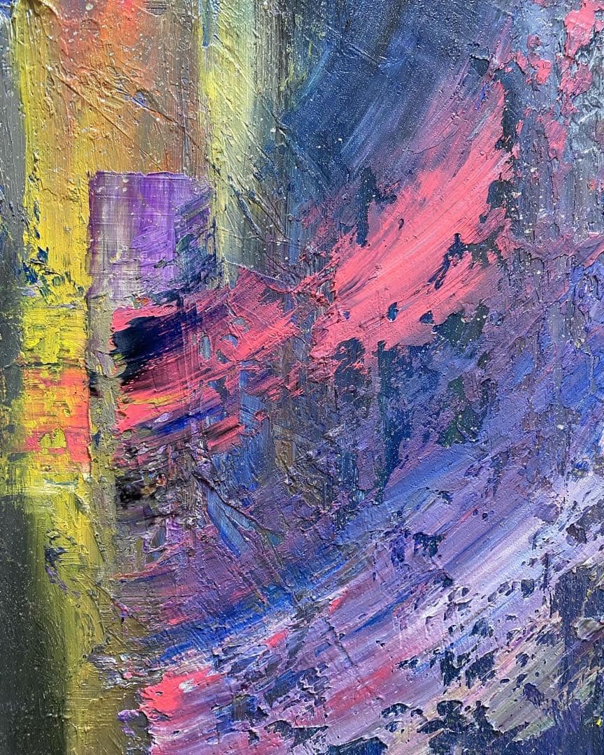 《city》油絵原画　油彩画　絵画 アート oil painting