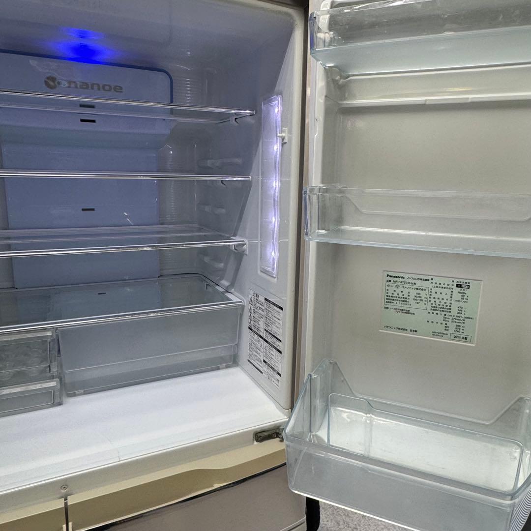 【送料込み】パナソニック エコナビ搭載冷蔵庫 NR-F475TM-N 470L