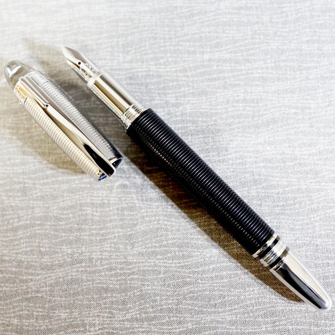 【極美品 送料込み】モンブラン 万年筆 スターウォーカー メタルドゥエ