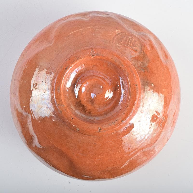 茶道具　楽吉左衛門　赤楽茶碗　時代箱付　V　R9358