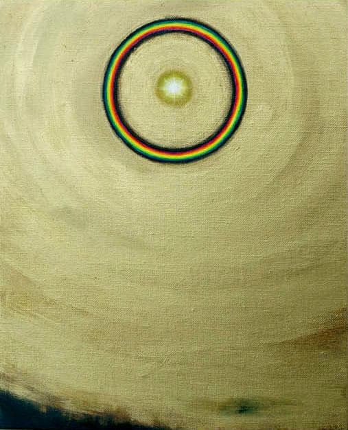 油絵 菅家令子 絵 絵画 インテリア 額付(黒)F3-G112023 風景祈希望