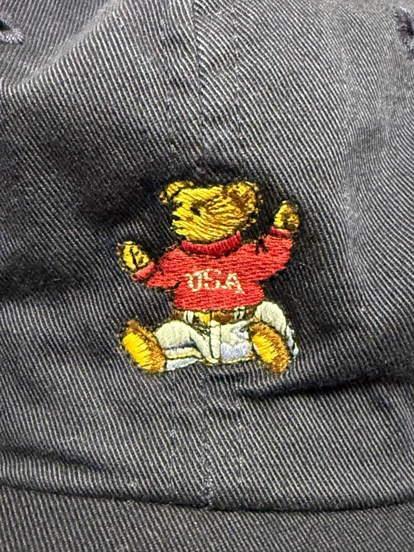 【希少USA製】ポロベア キャップ POLO RALPH LAUREN ネイビー