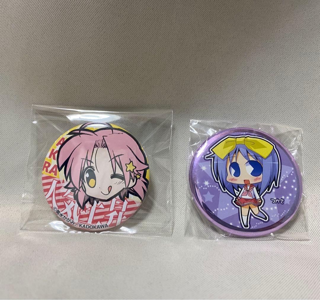 らき☆すた 鷲宮神社 描き下ろし お守り風缶バッジ　四文字熟語　ぷにっとガチャ