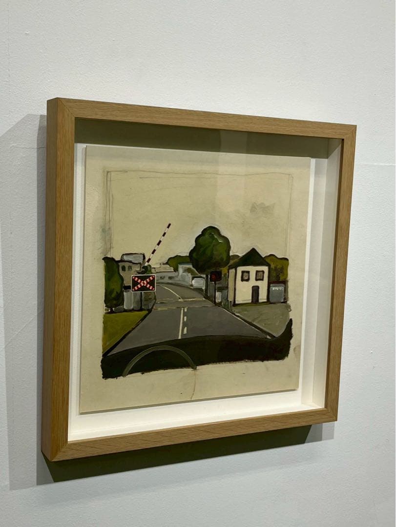 大月雄二郎「La route de France」油彩