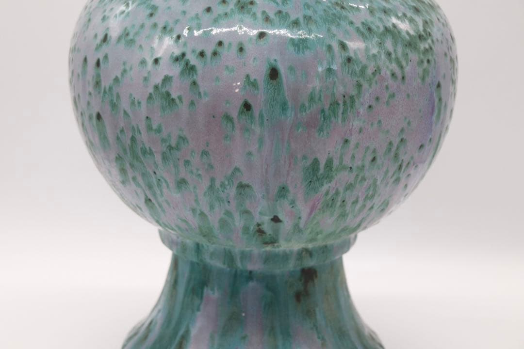 中国　窯変紅釉花口大瓶　送料込み0204