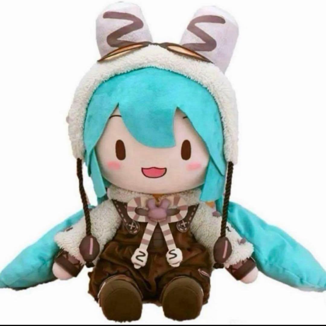 新品未開封 初音ミク マシュマロホットココア ふわぷち ぬいぐるみ (LL)