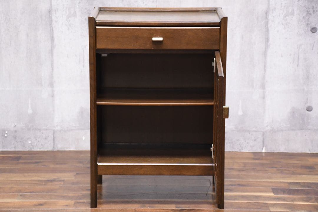 EAC2 カリモク サイドキャビネット 電話台 花台 ディスプレイ台 飾り台