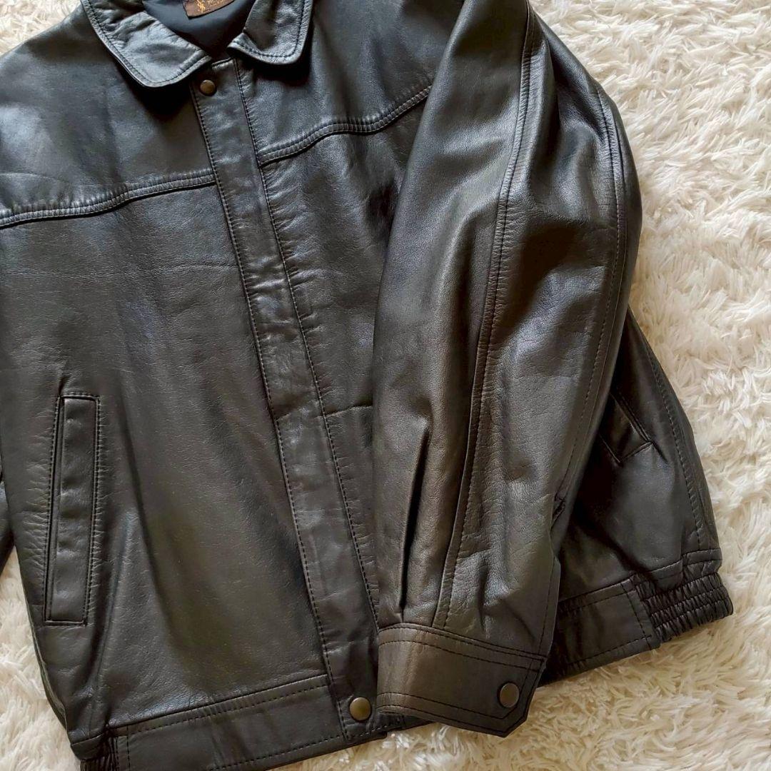 あ*ぱ様 Yves Saint Laurent 牛革 レザージャケット レザーブ