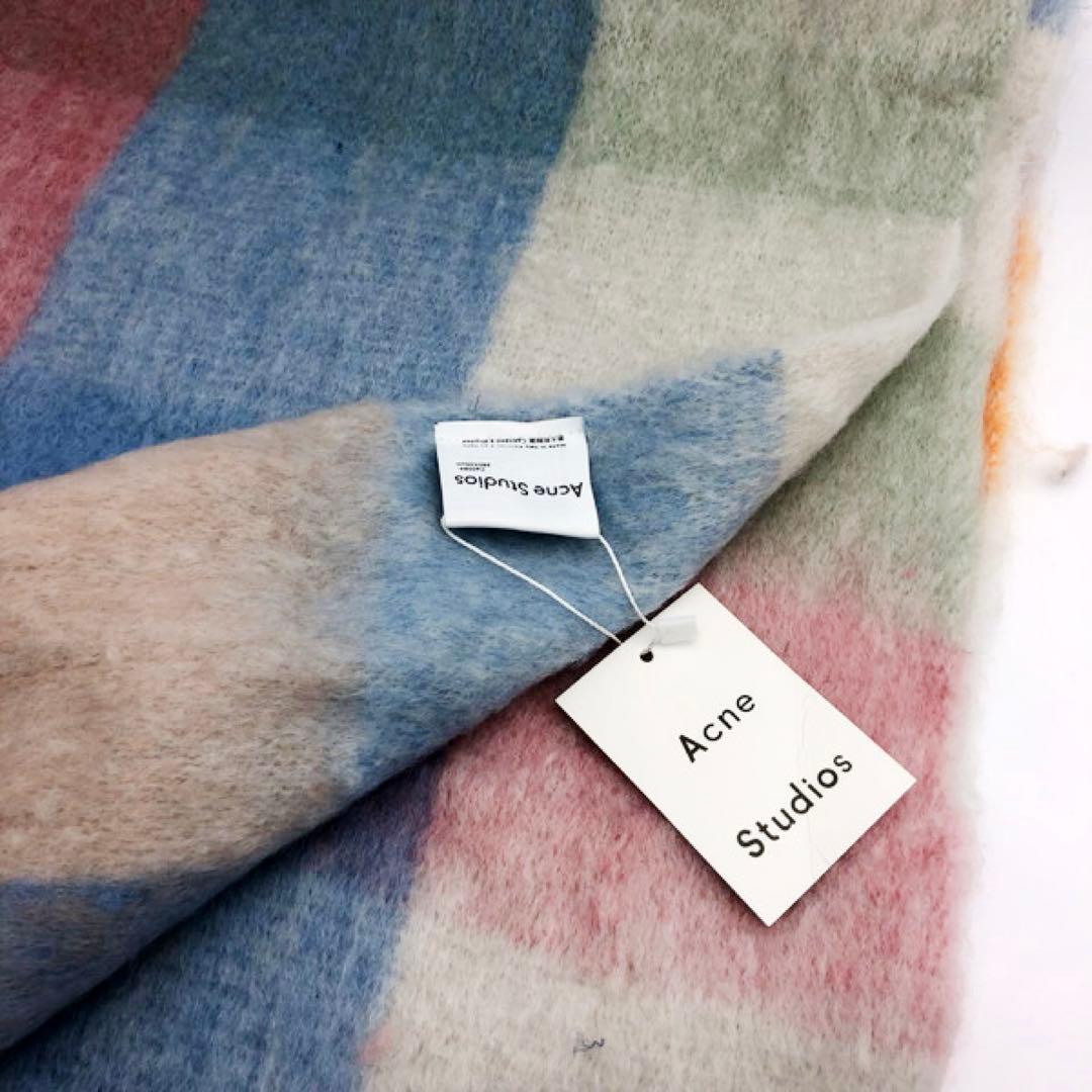 ACNE STUDIOS アクネストゥディオズ　ブルー系チェック柄　マフラー