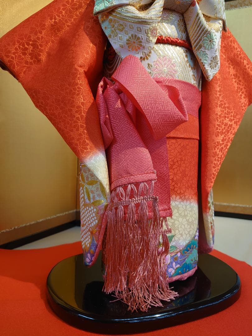 ●新品●敏光作●　市松人形　金彩衣装