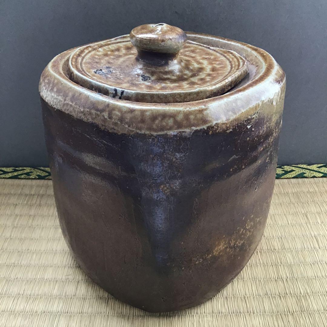 茶道具　水指　備前焼水指　大平孝昭作　栞　共箱　S39MS