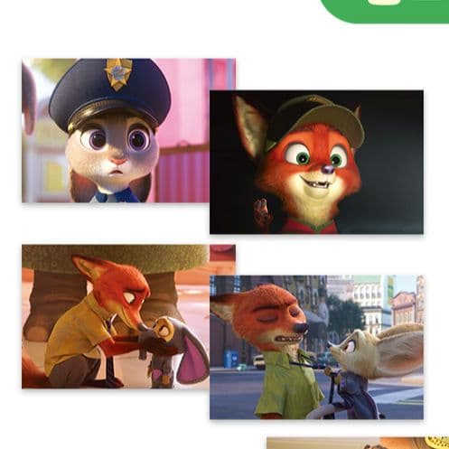 韓国限定 ズートピア ポップアップ ポストカード 証明写真 4カットステッカー