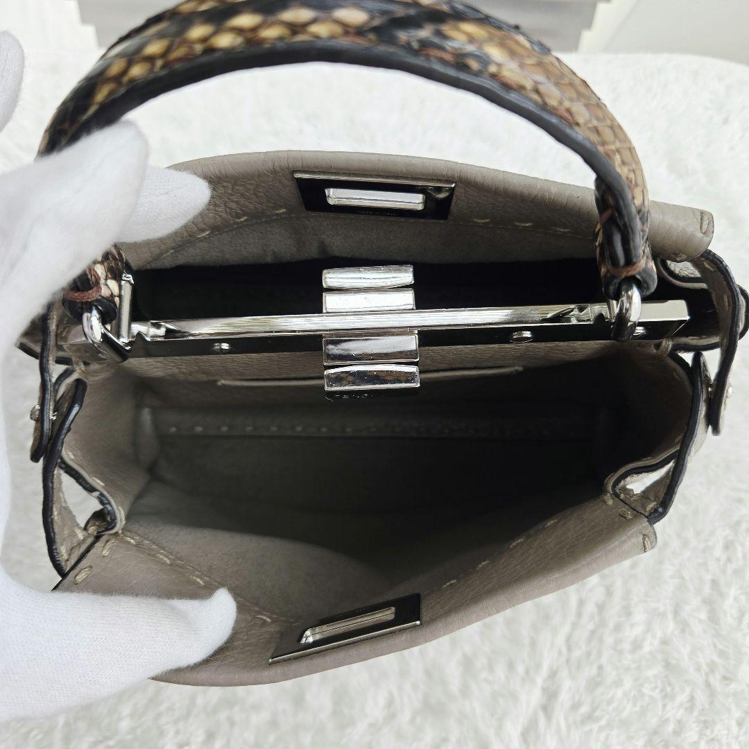 ⭐FENDI⭐ フェンディ ピーカブー ミニ ダブグレー ハンドバッグ