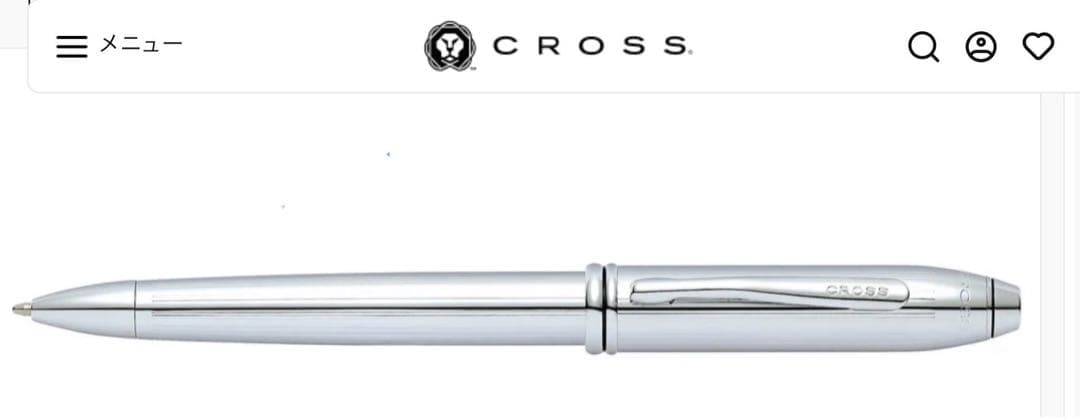 クロスボールペン タウンゼント　光沢クロームボールペン