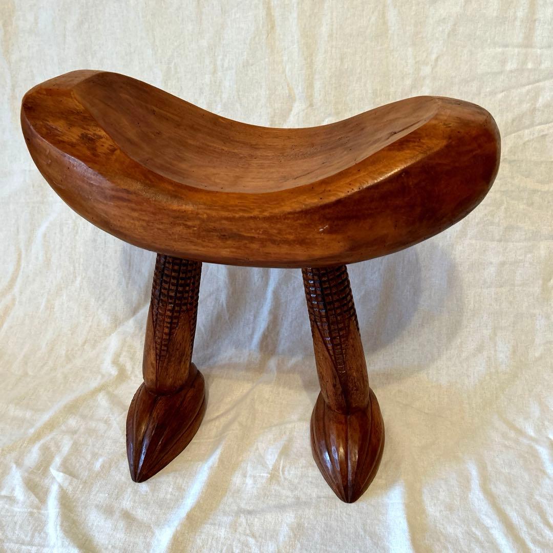 椅子　スツール　アフリカ製　木製　アンティーク　民芸品　工芸品　民族　民族雑貨