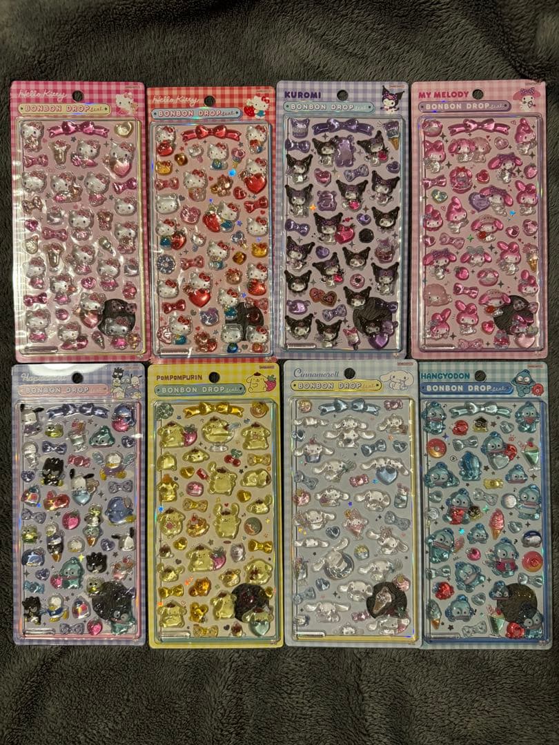 【確実正規品！！】レア2弾サンリオボンボンドロップシール 8セット