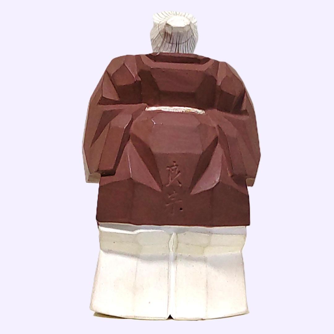 一刀彫 高砂 奈良一刀彫 奈良人形 木嶋良宗 工芸品 置物 共箱