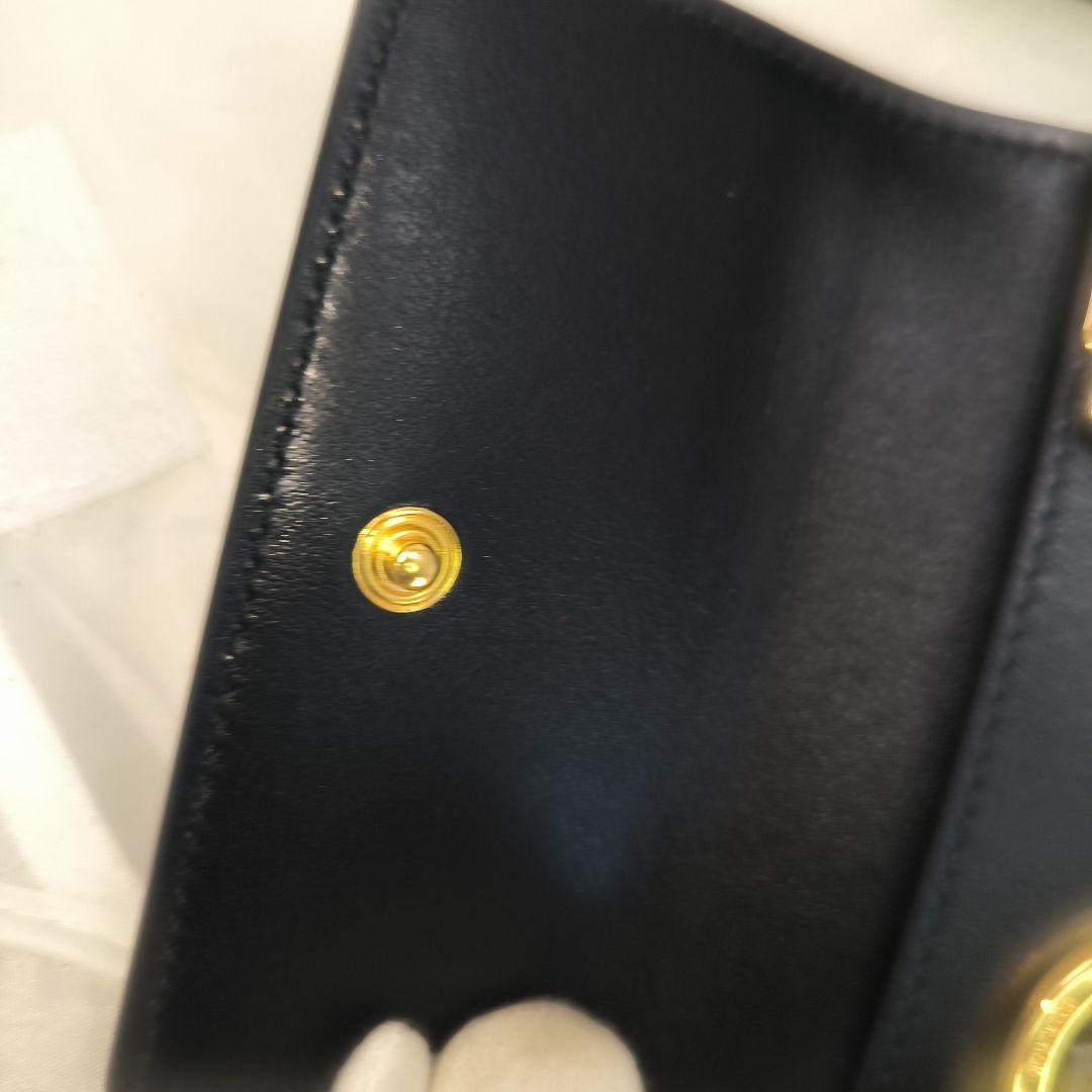 新品　グッチ ヴィンテージロゴ キーケース レザー ブラック