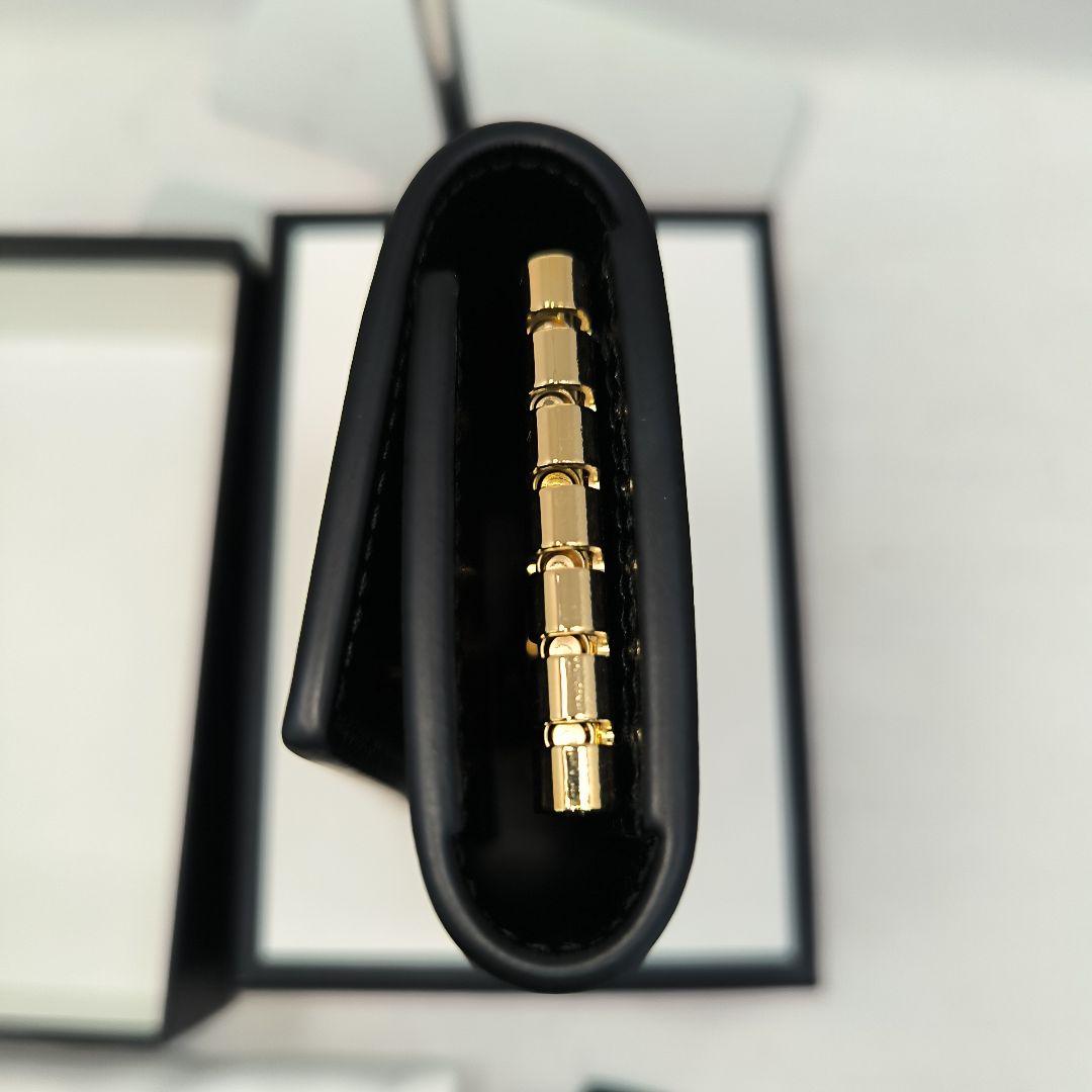 新品　グッチ ヴィンテージロゴ キーケース レザー ブラック