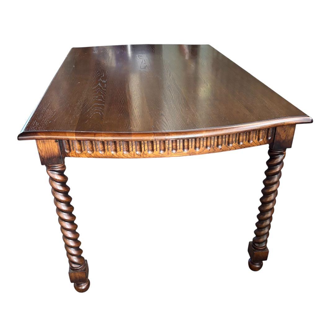 ダイニングテーブル ネジリ脚角 食卓テーブル 145cm アンティーク