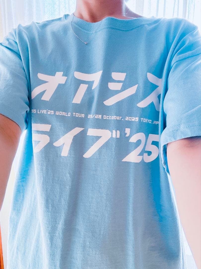 【日本限定】 オアシスライブTシャツ 2025 水色・Mサイズ 美品
