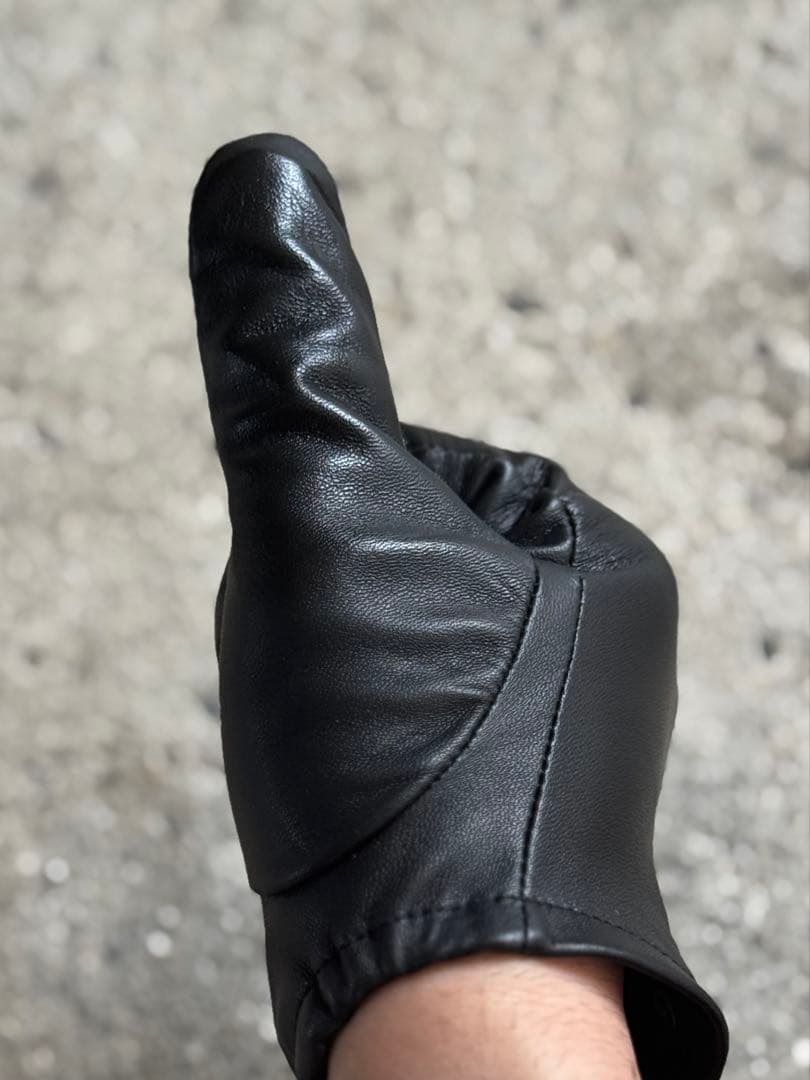 希少 Tough Gloves 革手袋 レザーグローブ 警察官 黒 レザー手袋