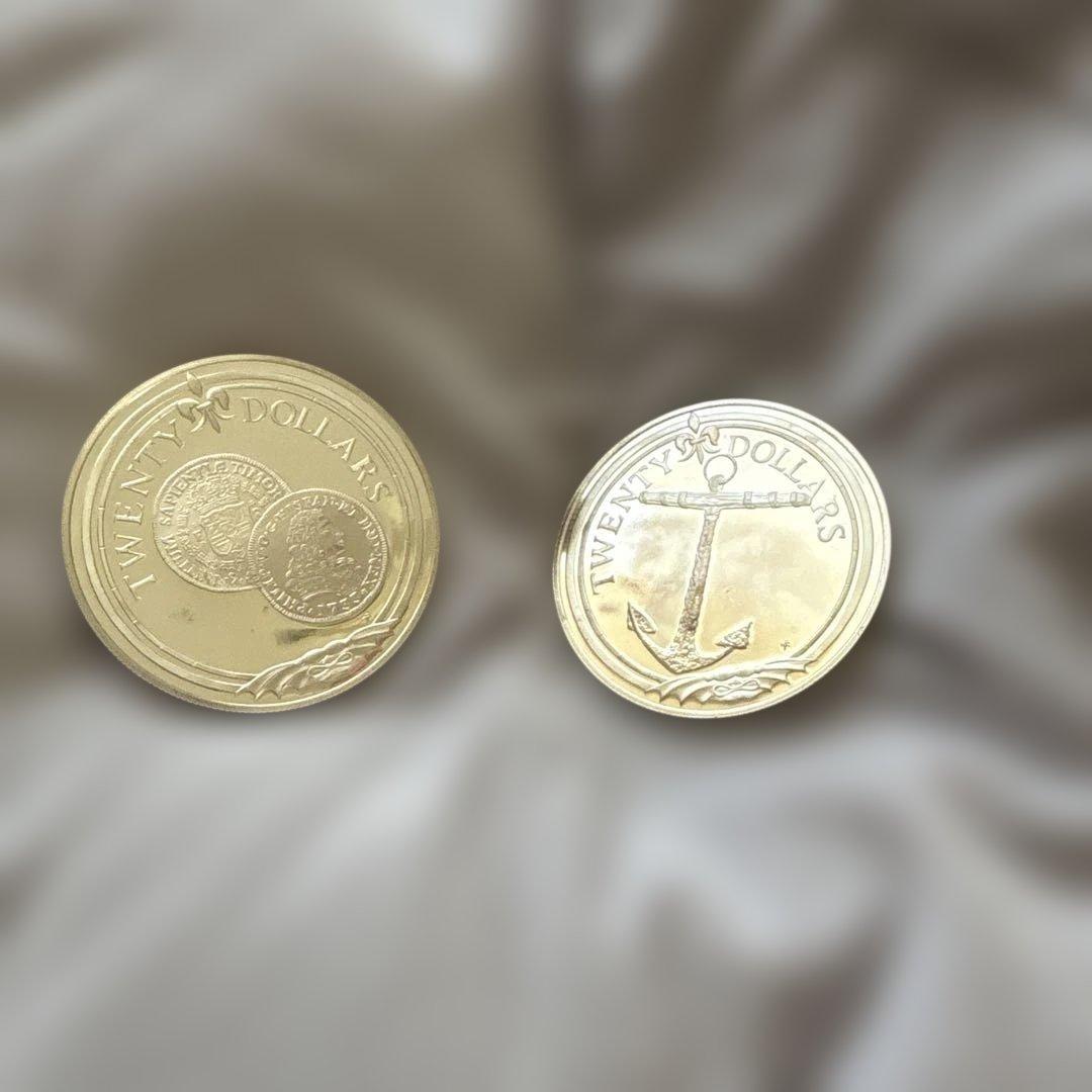 【未使用級】英領ヴァージン諸島 20ドル銀貨 1985年 SV925