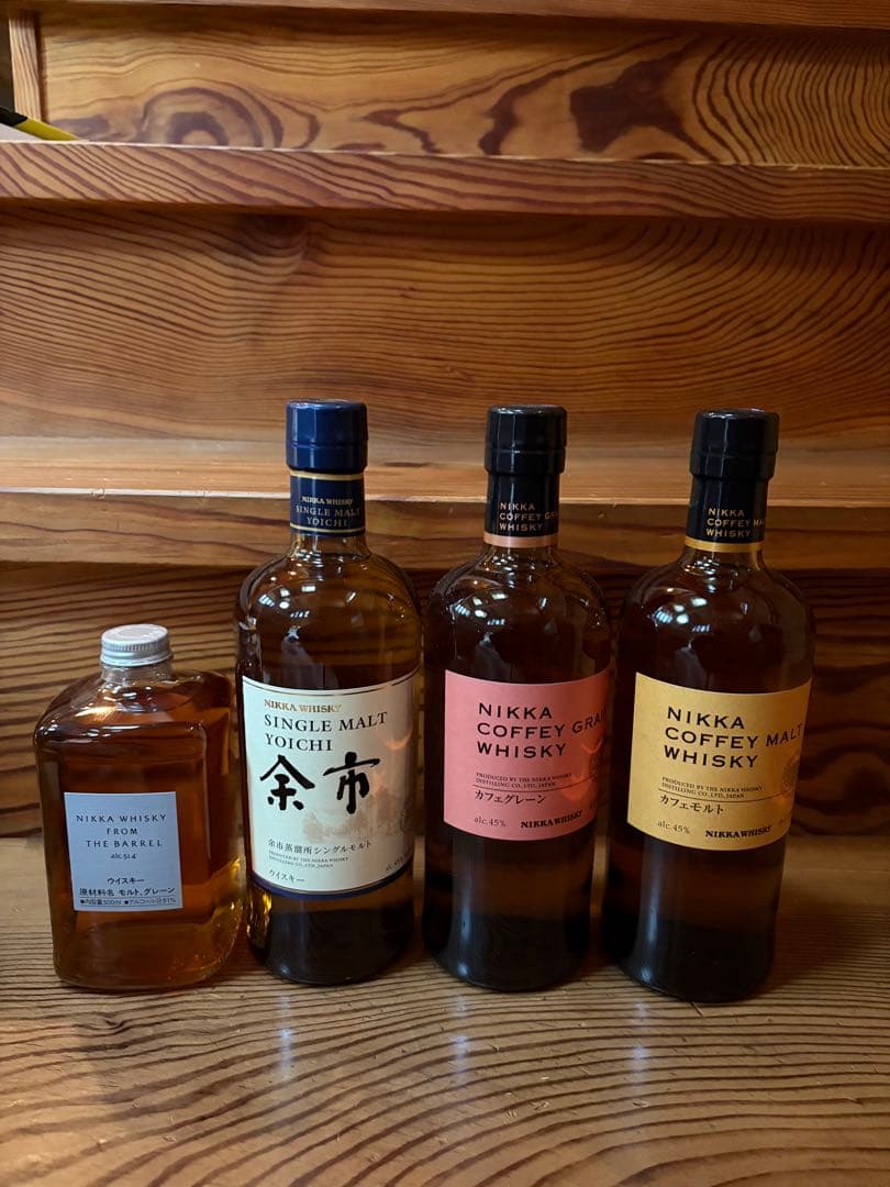 ニッカウイスキー フロムザバレル、カフェモルト、余市　合計４本セット