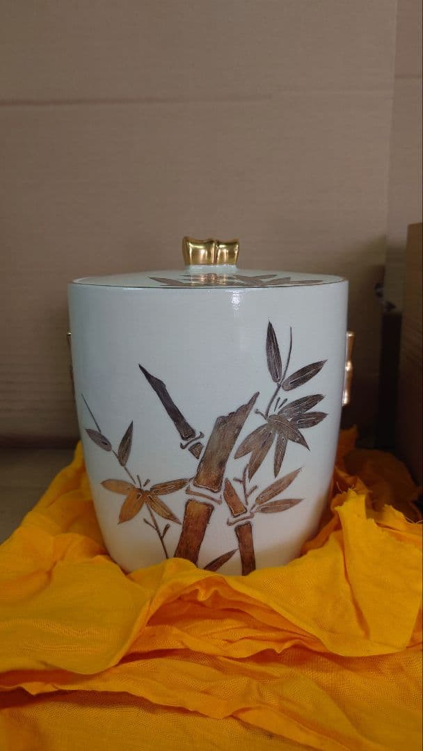 小川蘆舟　水指　竹　共箱　茶道具　蘆舟