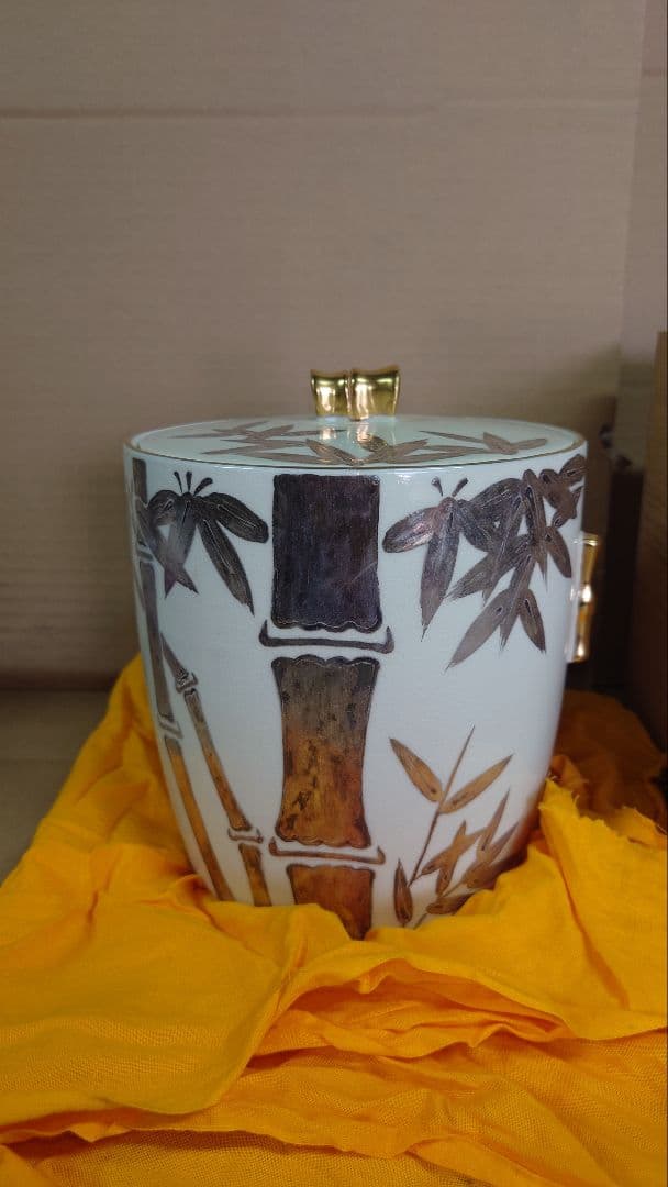 小川蘆舟　水指　竹　共箱　茶道具　蘆舟