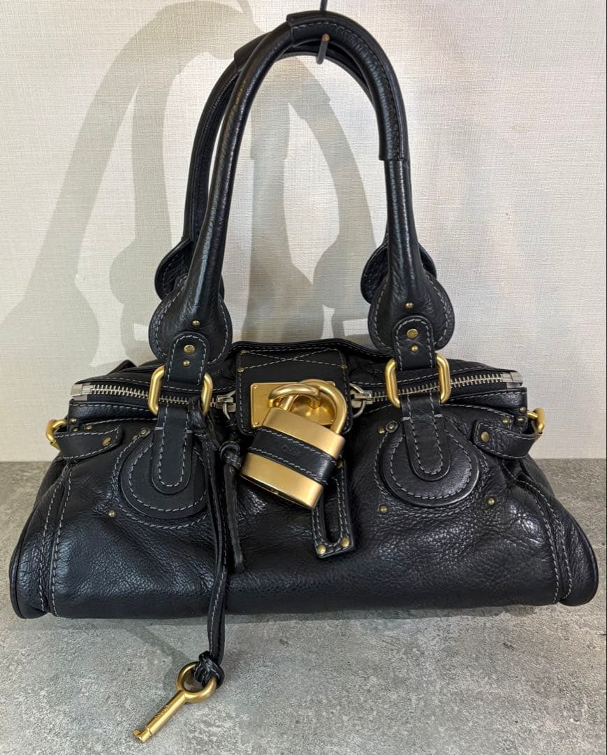 【美品】【即日発送手続】Chloé パディントン ハンドバッグ黒　クロエ