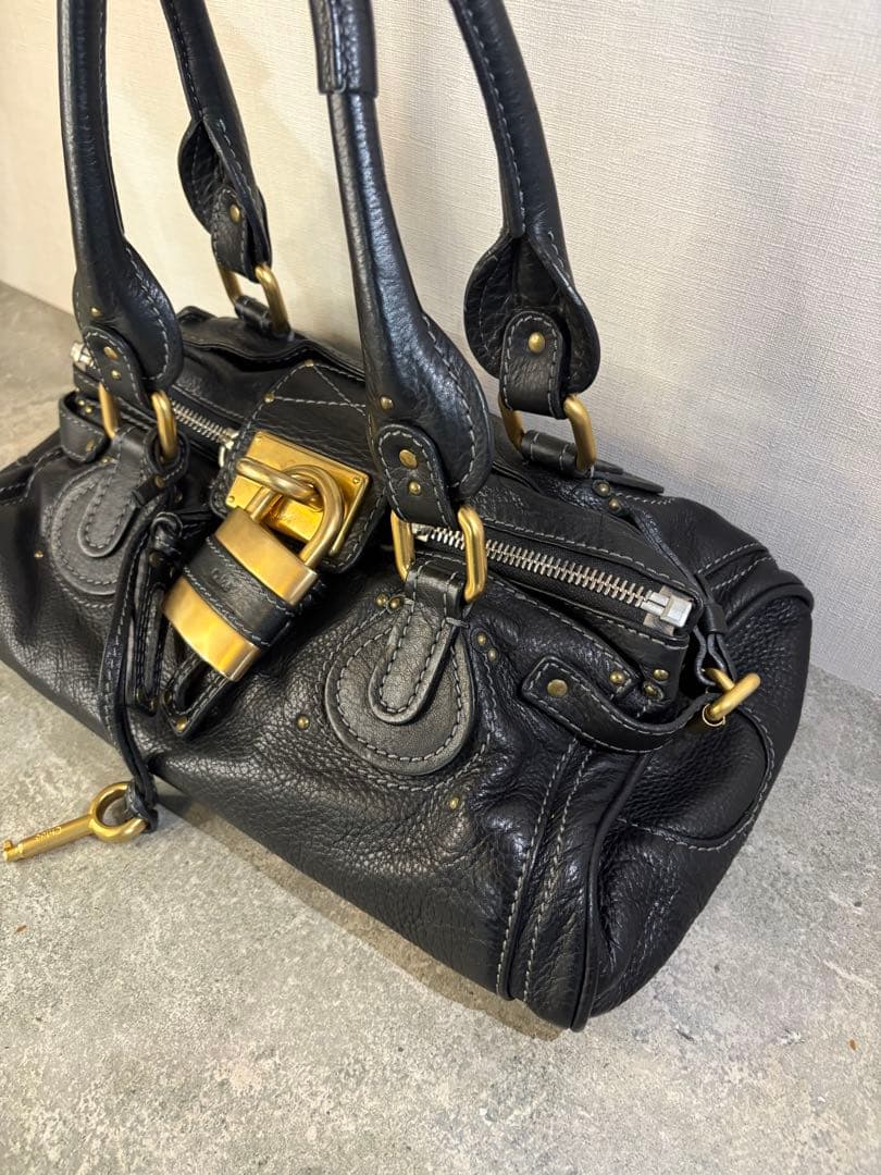 【美品】【即日発送手続】Chloé パディントン ハンドバッグ黒　クロエ