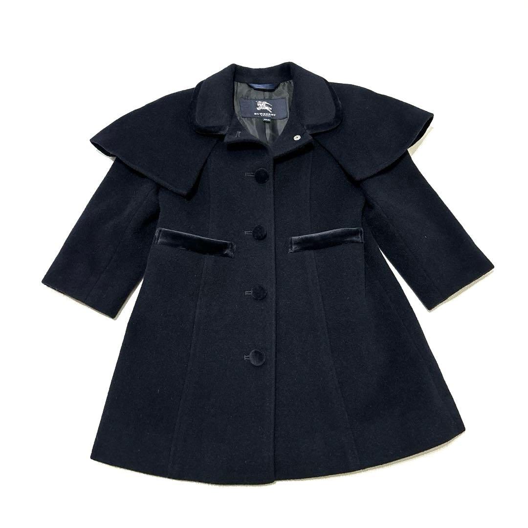 未使用✨バーバリーロンドン　キッズ　100 濃紺　ウールコート　アンゴラ