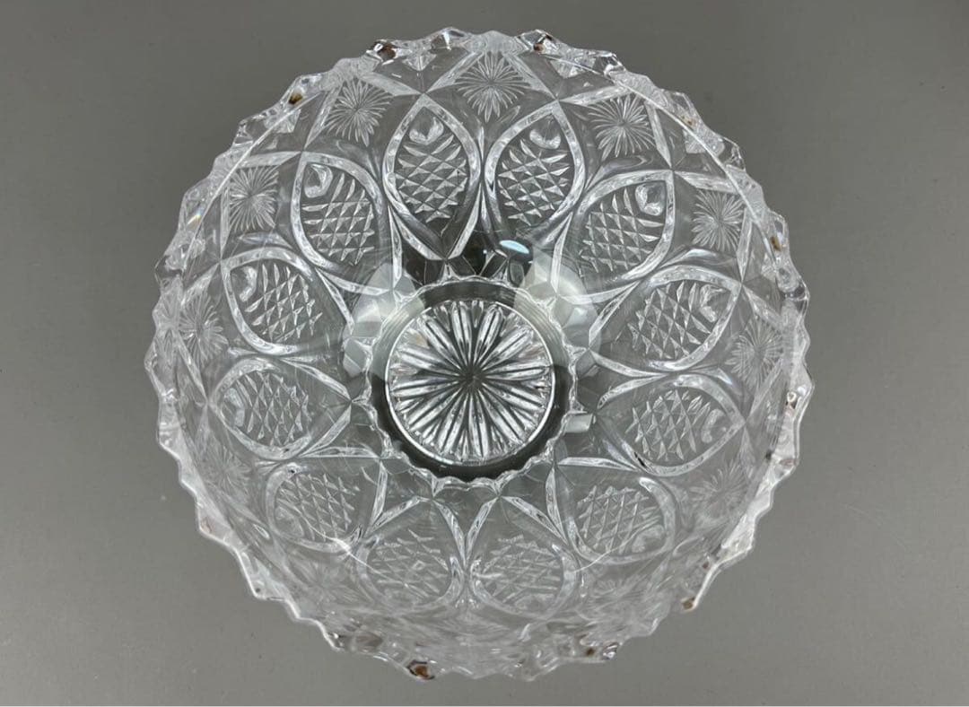 茶道具 江戸切子 義山 鉢 水指 箱入り ギヤマン ガラス 硝子 工芸 民藝