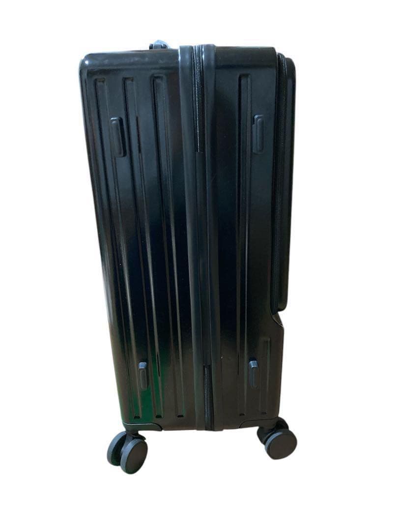 スーツケース　大型　USB カップホルダー　63L　ブラック　シンプル　旅行