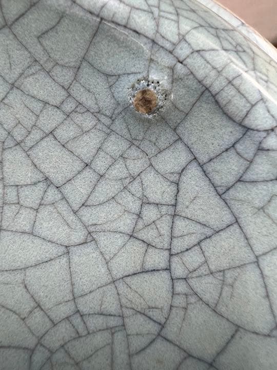 中国宋元官汝窯のお皿　唐物　古美術品　江戸アンティーク骨董コレクション青磁