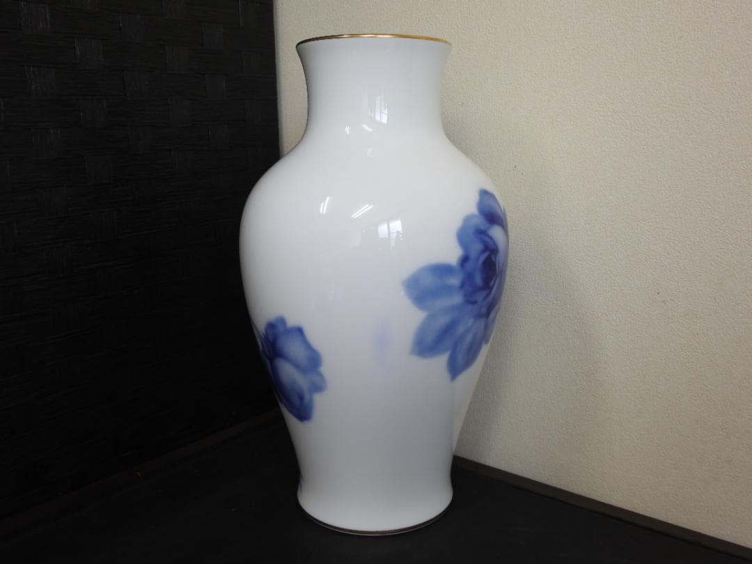 大倉陶園花瓶　未使用　共箱　MA741