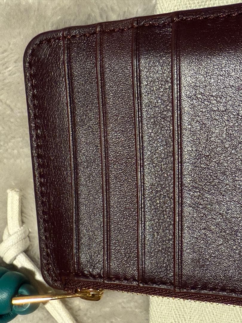 美品 LOEWE ノット  カードホルダー フラグメントケース ボルドー
