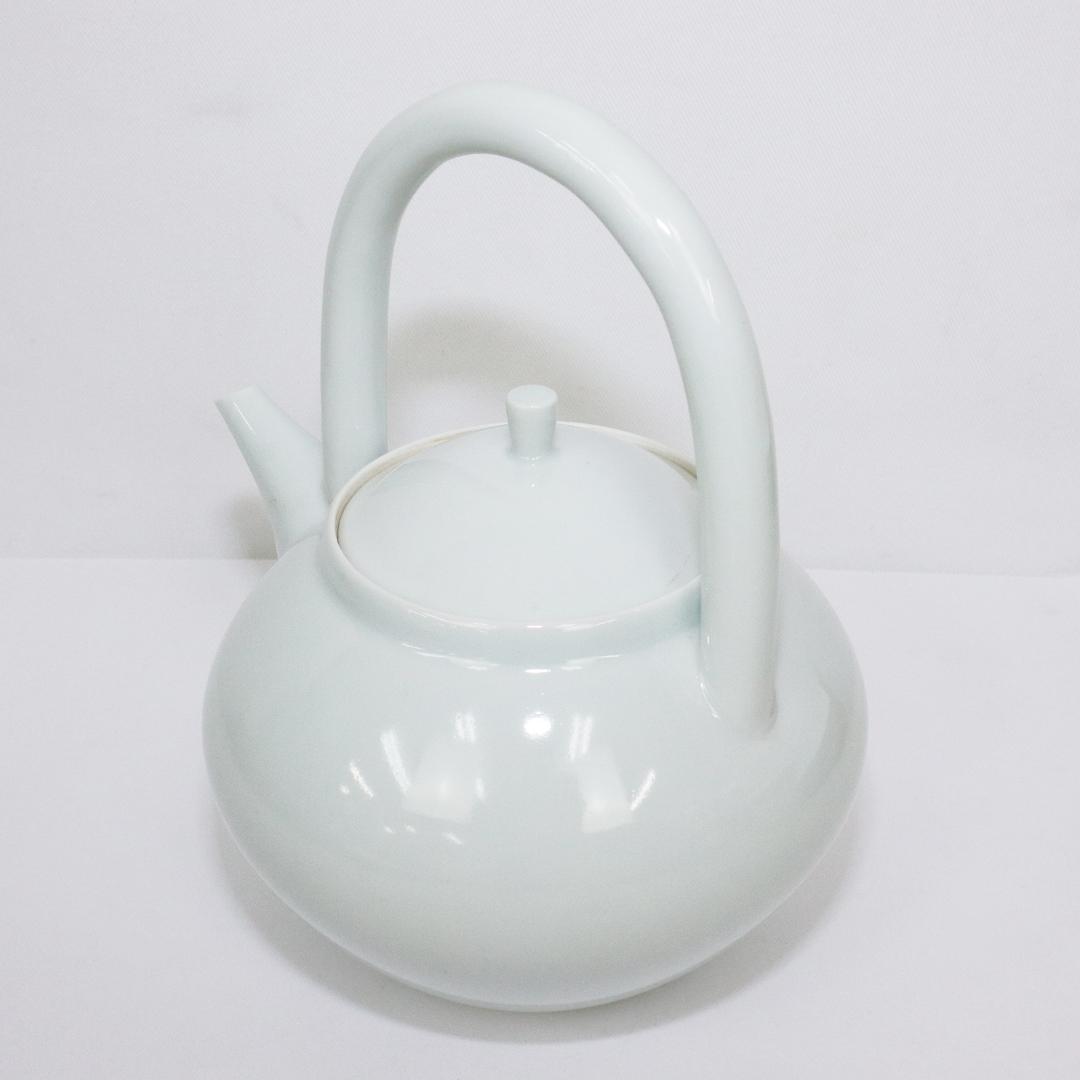 村田亀水造 白磁 急須 煎茶道具