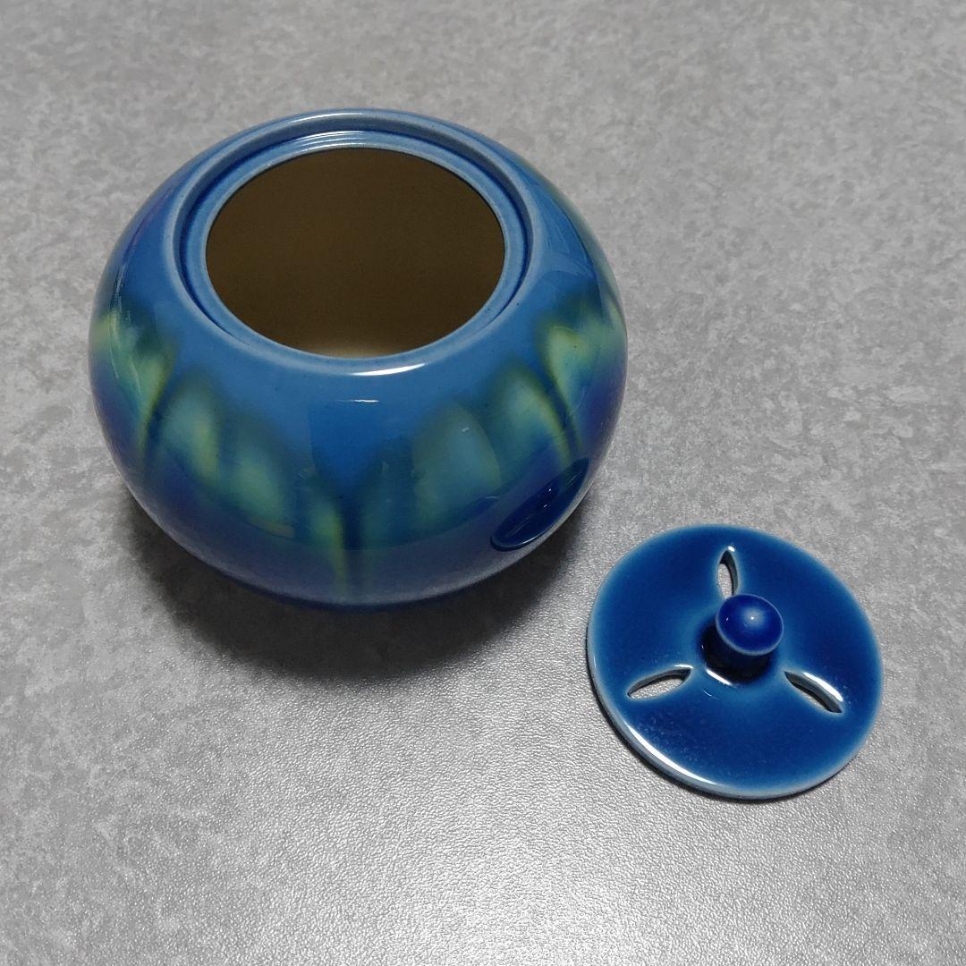 九谷焼 人間国宝 三代徳田八十吉 耀彩 金銘 香炉【 共箱 共布 栞】