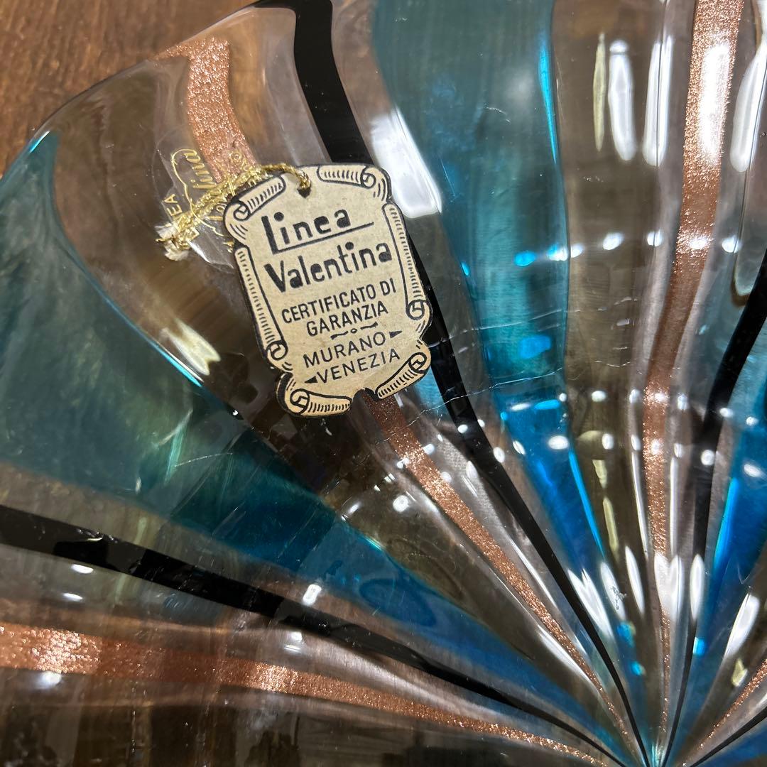 Linea Valentina 高級ヴェネチアガラス　金彩　ムラーノガラス　大皿
