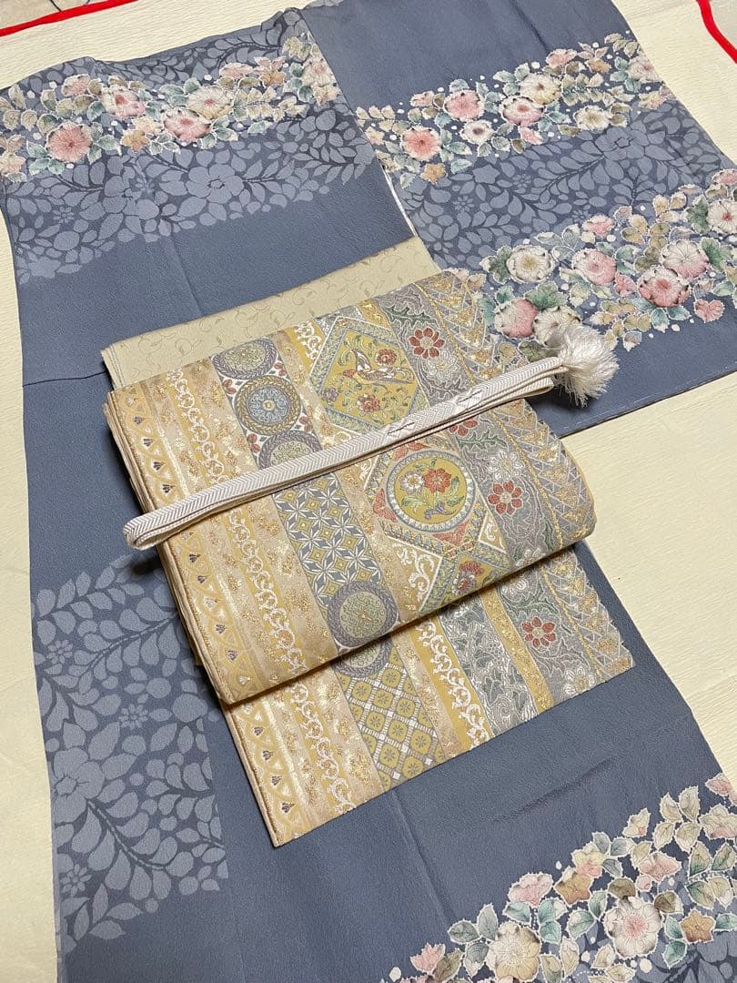 訪問着フルセット　辻ヶ花　作家　落款　正絹　絞り　ぼかし　入学式　結婚式