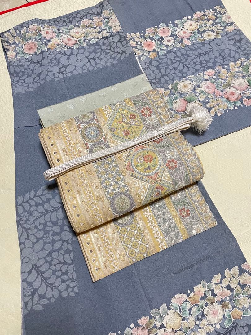 訪問着フルセット　辻ヶ花　作家　落款　正絹　絞り　ぼかし　入学式　結婚式