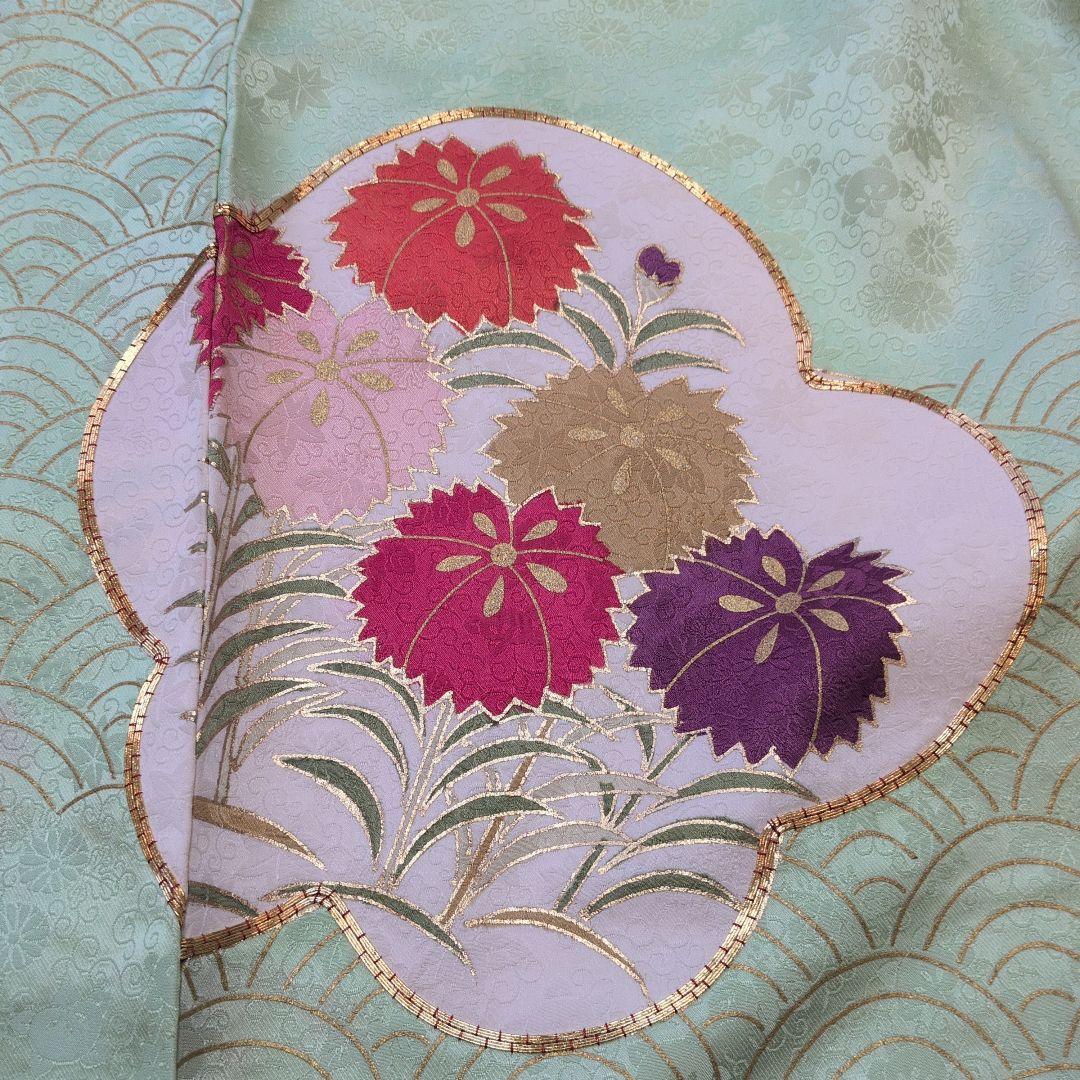 古典柄の正絹振袖　着物リメイク　3枚セットです