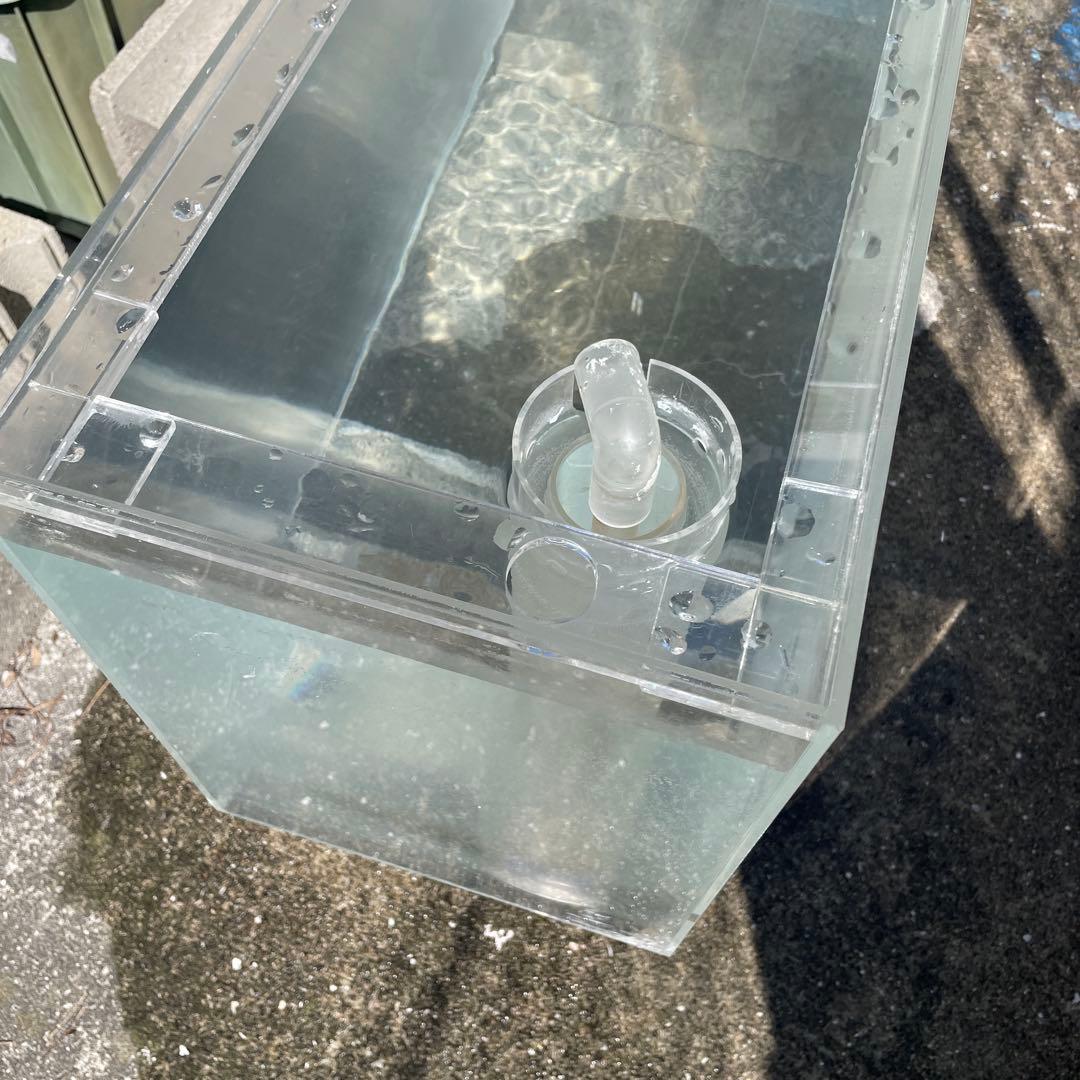 アクリル製オーバーフロー水槽 幅90cm高さ38cm奥行28cm特注水槽 送料込