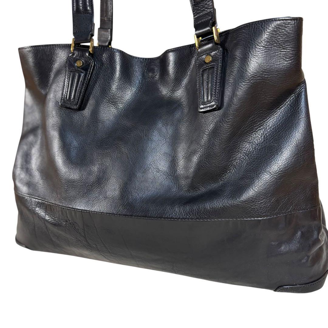 【美品】マスターピース　トートバッグ　レザー　ビジネス　A3可　Gloss