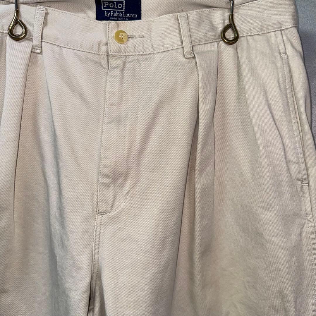 90s USA製 ポロラルフローレン チノパン ベージュ W33