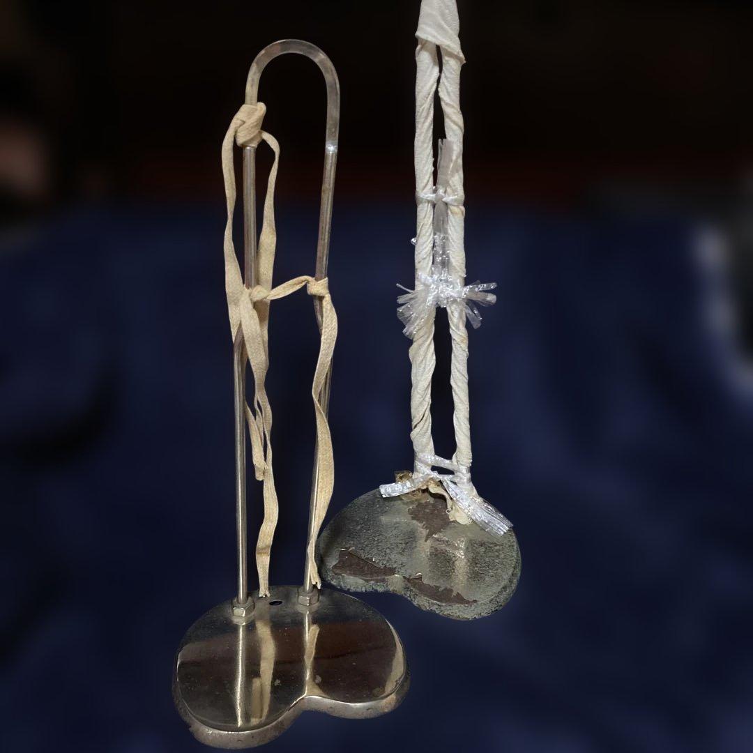 市松人形用立ち台　ハート型鋳物製　京都歌舞伎屋