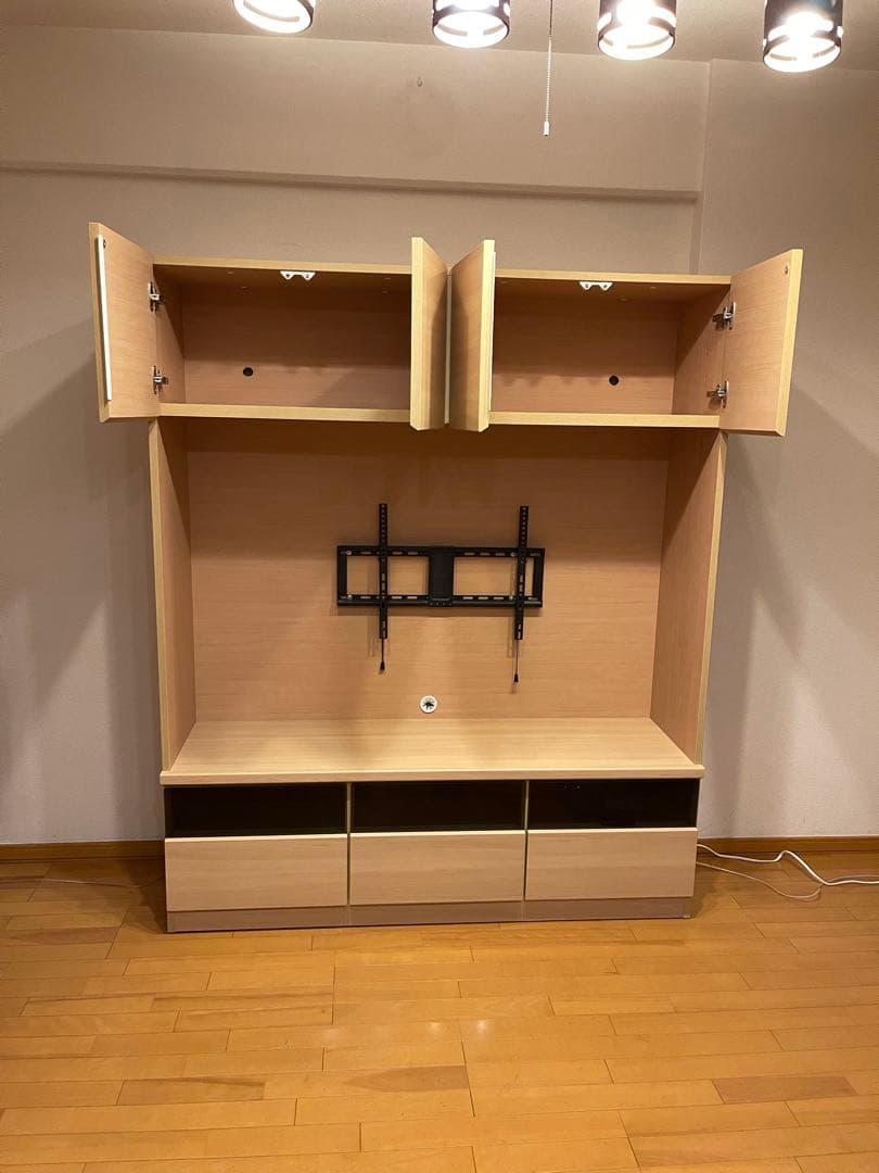 ニトリ　ナチュラル テレビ台 150 引き出し式収納